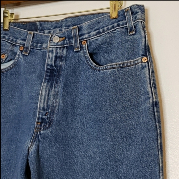 Mens Levis 550 Med Wash Relaxed 34 XTall Heavy Weight Outdoor Jeans Classic - Picture 5 of 16